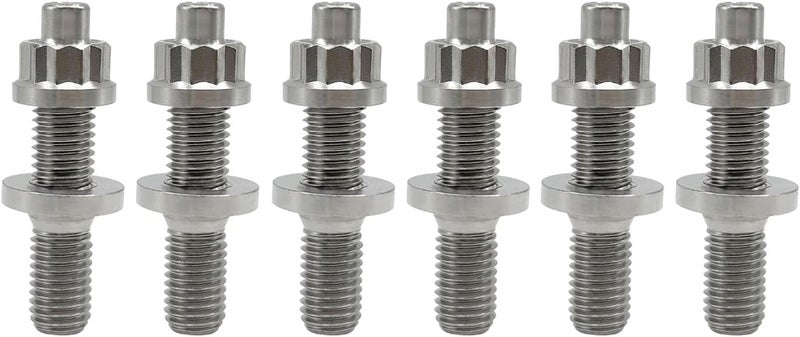 Titanium M8x1.25x55mm Titanium Exhaust Manifold Stud Kit Original GR5 Titanium Bolt Kit 12 PCS/Set - Image 3